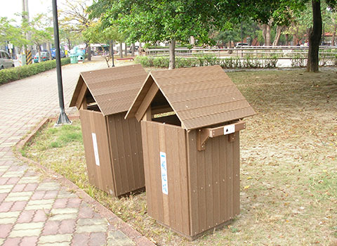 塑木 高雄塑木 台灣楓葉塑木 垃圾桶